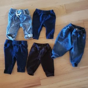 5 pairs of baby boy jeans bundle